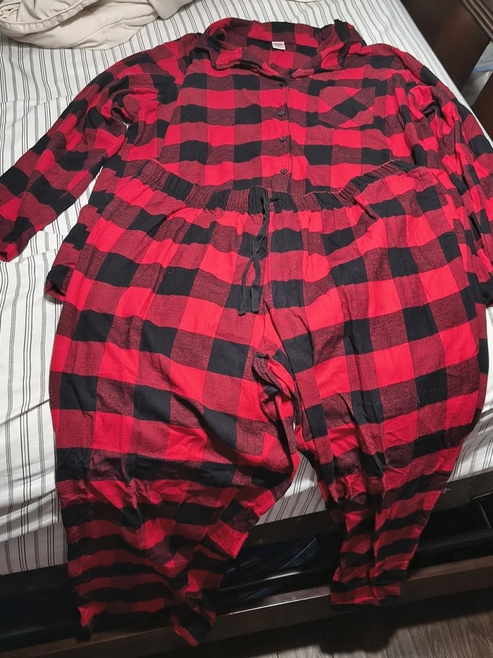 Women's Red and Black Buffalo Plaid Pajama Set